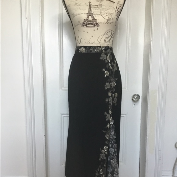 Free People Rose Floral High Slit Maxi Skirt - Picture 3 of 8